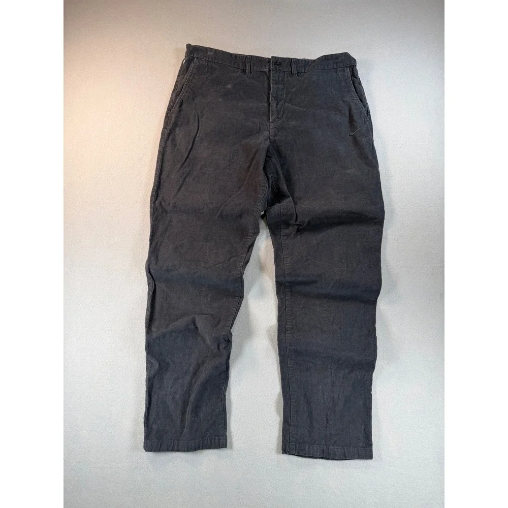 Nike Y2K Mens Corduroy Chino Pants 38x34 Charcoal Grey Straight Leg